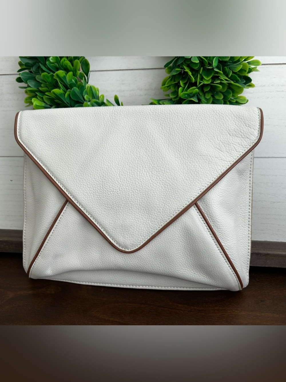Banana Republic leather clutch/shoulder bag